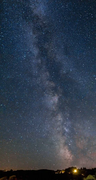 Tiro Vertical Céu Estrelado Noite Perfeito Para Papéis Parede Estéticos — Fotografia de Stock