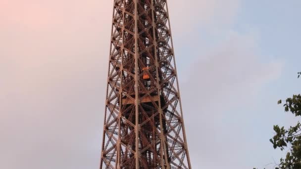 Paris Fransa Daki Eyfel Kulesi — Stok video