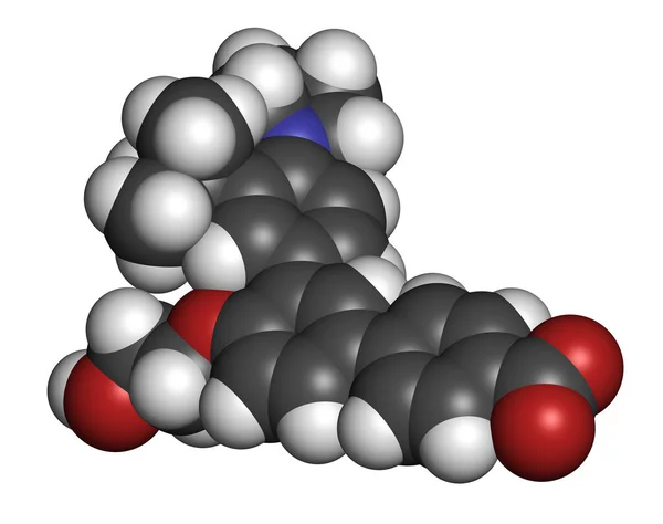 Trifaroteen Acne Drug Molecuul Weergave Atomen Worden Weergegeven Als Bollen — Stockfoto