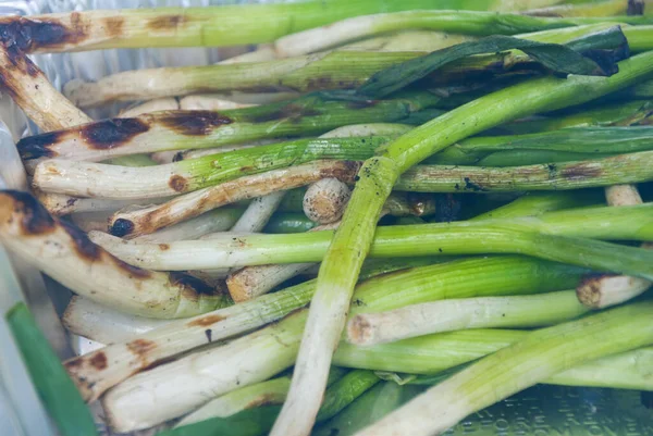 Scallion Geroosterd Vers Biologisch Latijns Amerika — Stockfoto