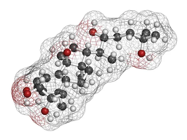 Ecdysone Insecto Muda Prohormona Representación Los Átomos Representan Como Esferas — Foto de Stock