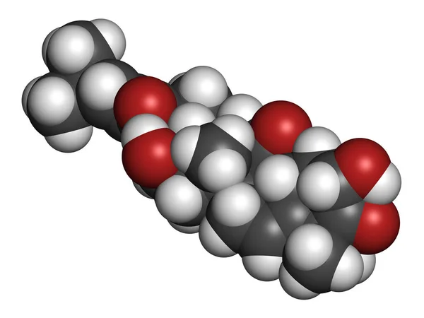 Πικρό Μόριο Cucurbitacin Απόδοση Άτομα Εκπροσωπούνται Σφαίρες Συμβατικό Χρωματικό Κώδικα — Φωτογραφία Αρχείου