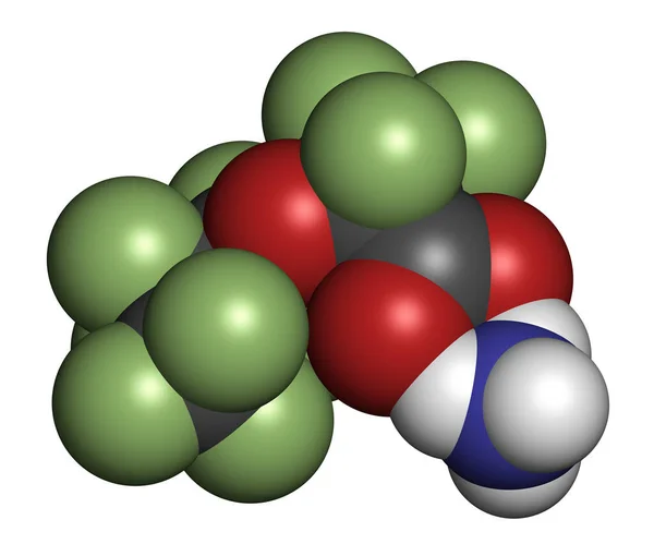 Molécula Perfluoro Amonio Metil Oxahexanoato También Conocida Como Genx Frd — Foto de Stock