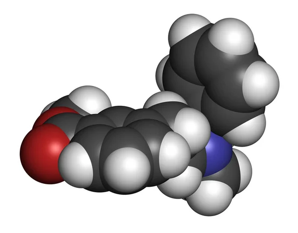 Prl 53各向异性研究化学分子 3D渲染 原子被表示为具有常规颜色编码的球体 — 图库照片