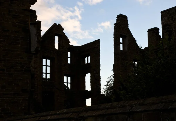 Les Ruines Hardwick Old Hall Sous Ciel Bleu Angleterre Royaume — Photo