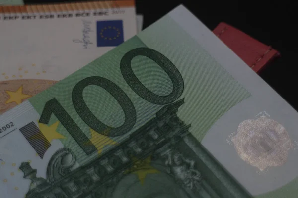 Euro Banknoten Aus Nächster Nähe — Stockfoto