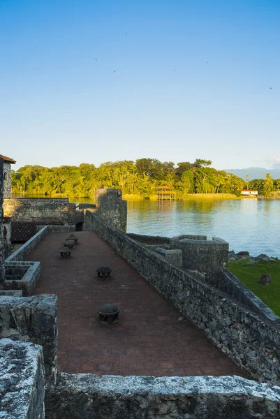 Іспанський Колоніальний Форт Біля Входу Озеро Ізабаль Східній Гватемалі Кастільйо — стокове фото