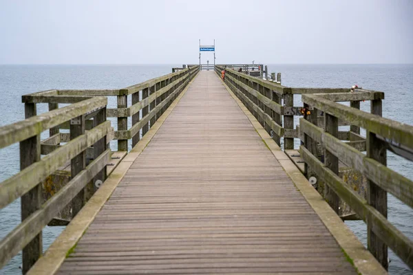 Puente Madera Sobre Mar — Foto de Stock