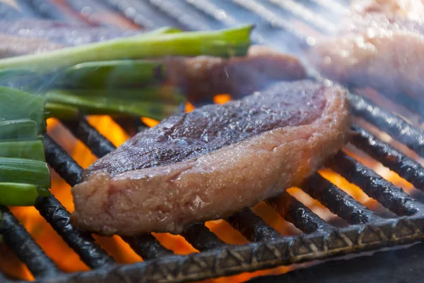 Cocinar Embutidos Frescos Parrilla Guatemala Centroamérica —  Fotos de Stock