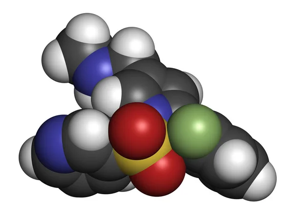 보노프 분자입니다 렌더링 원자는구 표현되어 있습니다 — 스톡 사진