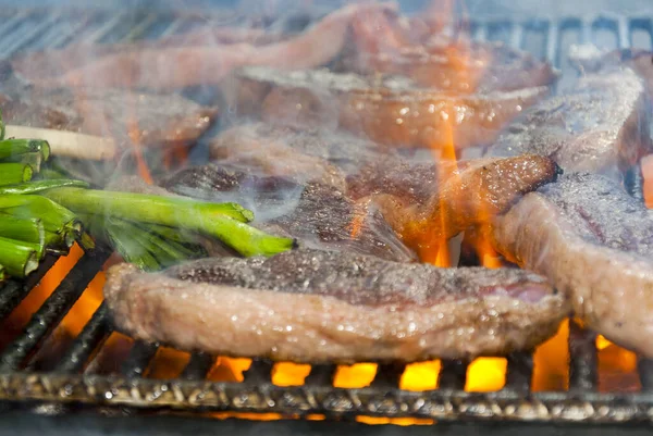 Matlagning Färska Korv Grill Guatemala Centralamerika — Stockfoto