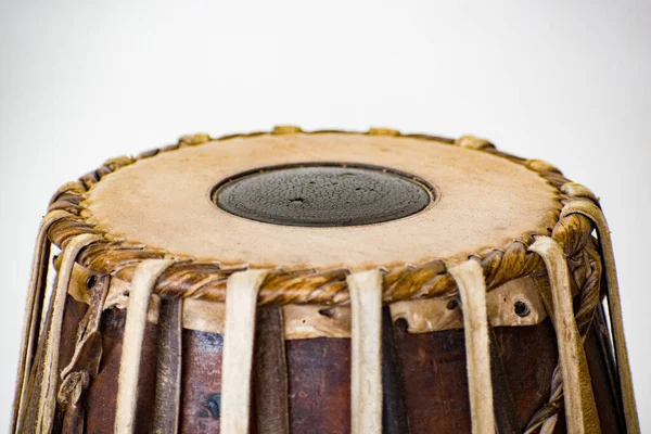 Närbild Ett Bongo Instrument Vit Backgroun — Stockfoto