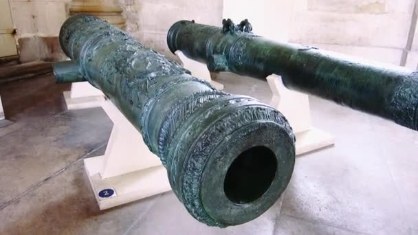 Old Cannons Ancient Fortress — Stockvideo