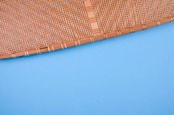 Colpo Alto Angolo Tessuto Una Superficie Blu — Foto Stock
