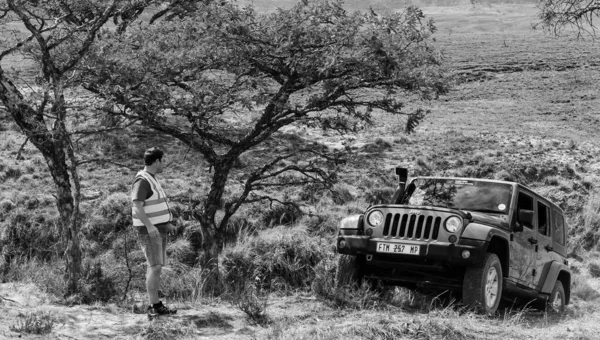 Harrismi South Africa 2021年1月6日 在南非Harrismi的Jeep营地拍摄的一条4X4的灰度小径 — 图库照片