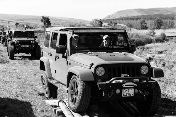 Harrismi South Africa Jan 2021 Grayscale Shot 4X4 Obstacle Trail — Stock Photo, Image