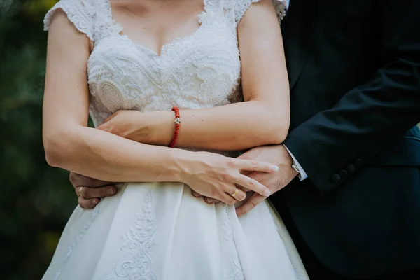 Nevěsta Ženich Během Jejich Svatebního Obřadu — Stock fotografie