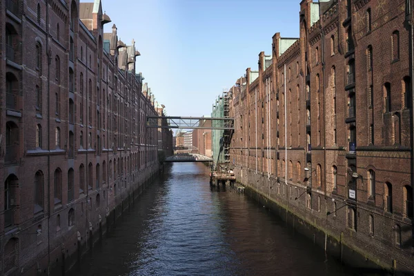 Hamburg Alemania Julio 2021 Una Hermosa Vista Del Speicherstadt Hamburgo —  Fotos de Stock