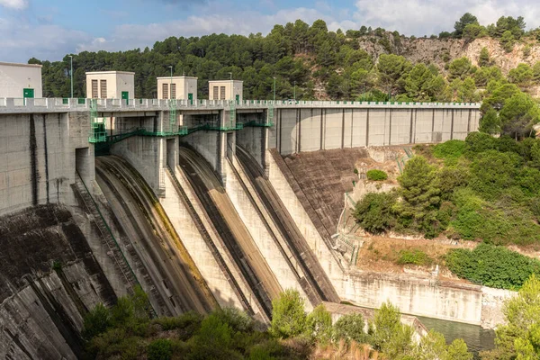 Beniarres Dam Een Zonnige Ochtend Spanje — Stockfoto
