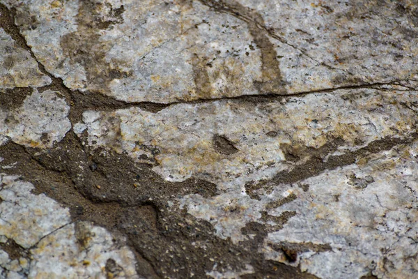 Tiro Perto Uma Antiga Parede Pedra Rachada — Fotografia de Stock
