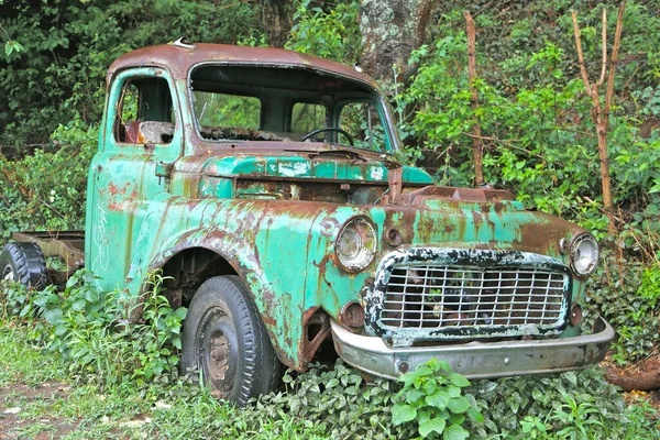 Wagon Abandonné Brisé Pleine Nature — Photo