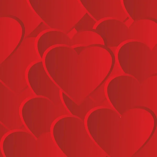 Eine Digitale Illustration Der Roten Herzen Hintergrund Für Tapeten — Stockfoto