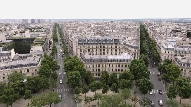 Vista Aérea Ciudad París — Vídeo de stock