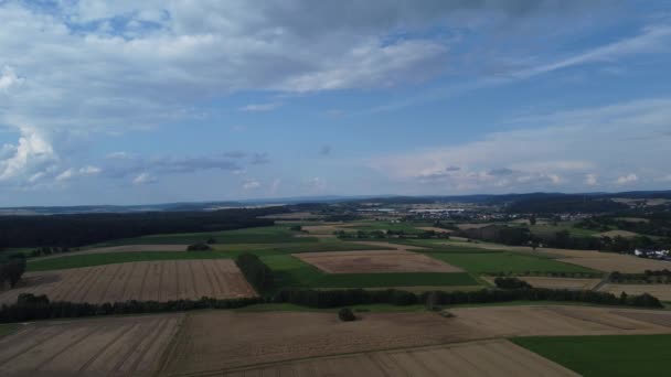 Aerial View Countryside Summer — Stock Video