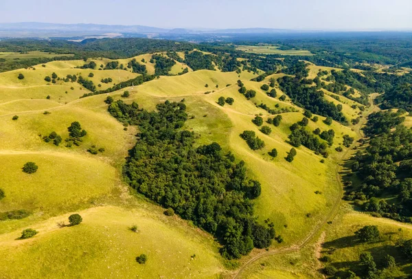 Grebenac Serbia Července 2021 Obdivuhodný Pohled Krásné Zelené Kopce Grebenacu — Stock fotografie