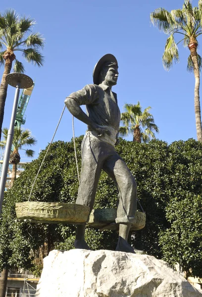 Malaga Spanje Mrt 2018 Pablo Picasso Bronze Het Plein Plaza — Stockfoto