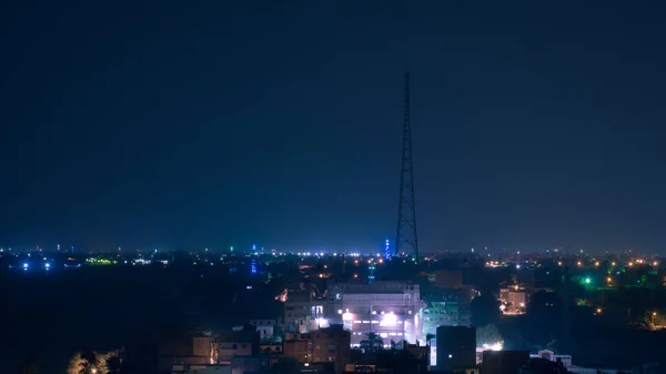 Красота Сцены Города Сохаг Юге Египта Ночное Время — стоковое фото