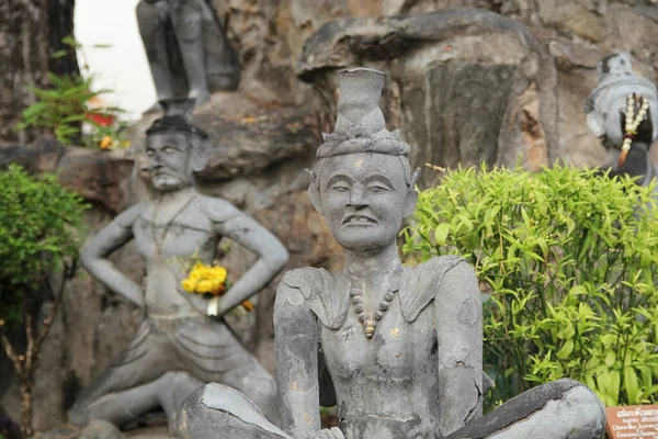 Het Standbeeld Van Yoga Wat Pho Bangkok Thailand — Stockfoto