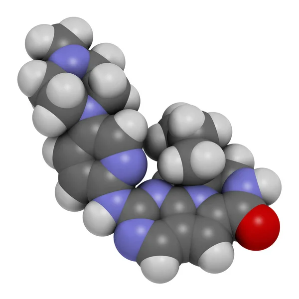 Молекула Раку Трилацилібу Візуалізація Атоми Представлені Сфери Звичайним Кольоровим Кодуванням — стокове фото