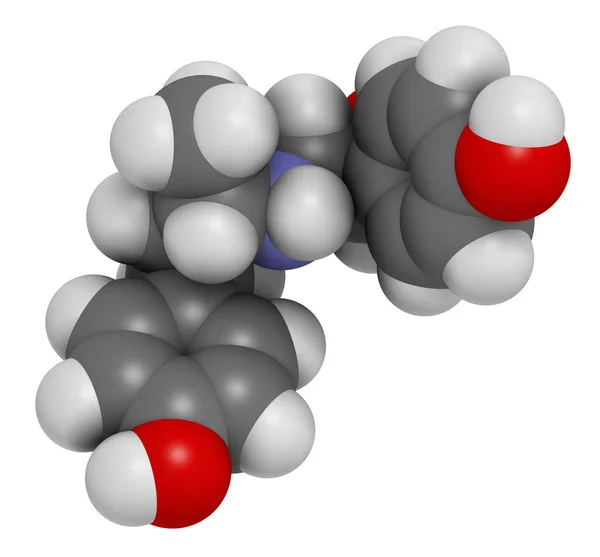 Ractopamine Toevoegingsmiddel Voor Diervoeding Weergave Atomen Worden Weergegeven Als Bollen — Stockfoto