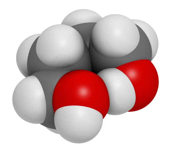 Butandiol Lösungsmittel Und Freizeitdrogenmolekül Rendering Atome Werden Als Kugeln Mit — Stockfoto