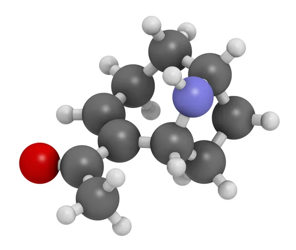 Anatoxin 非常快的死亡因子 Vfdf 3D渲染 原子被表示为具有常规颜色编码的球体 — 图库照片