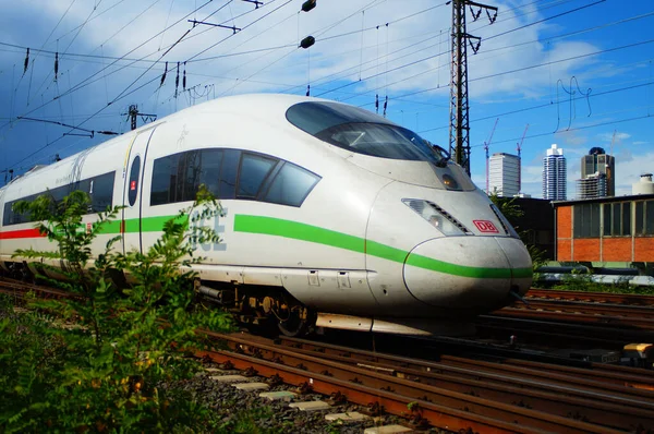 Frankfurt Alemanha Ago 2021 Trem Alta Velocidade Deutsche Bahn Ice3 — Fotografia de Stock