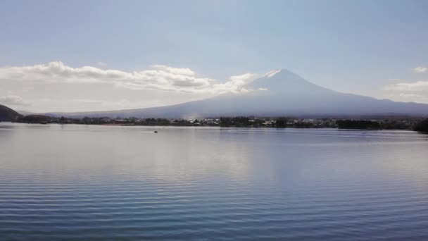 Bela Paisagem Fuji Montanha Estação Outono — Vídeo de Stock