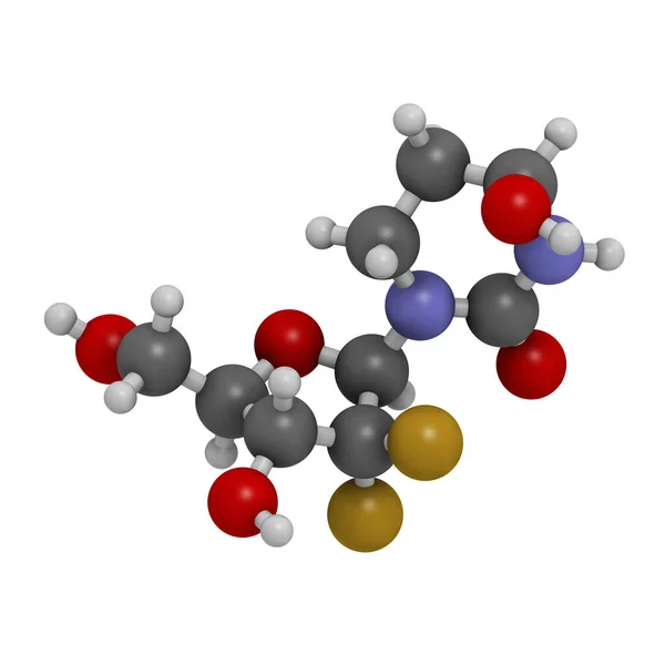 Molekula Cedazuridinu Vykreslování Atomy Jsou Reprezentovány Jako Koule Konvenčním Barevným — Stock fotografie