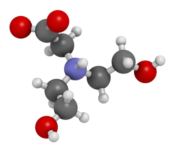 自行车缓冲剂分子 3D渲染 原子被表示为具有常规颜色编码的球体 — 图库照片