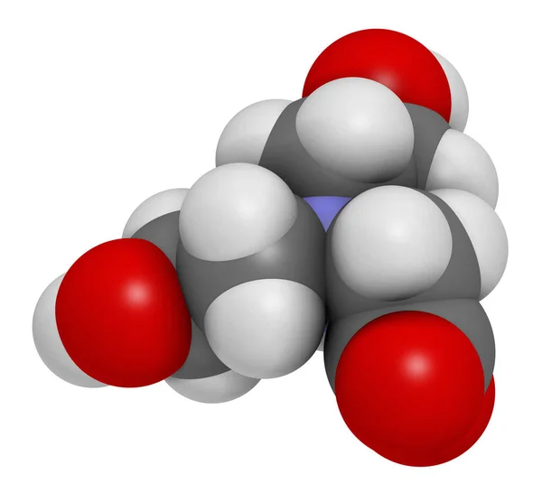 バイシン緩衝剤分子 3Dレンダリング 原子は従来のカラーコーディングを持つ球として表されます — ストック写真