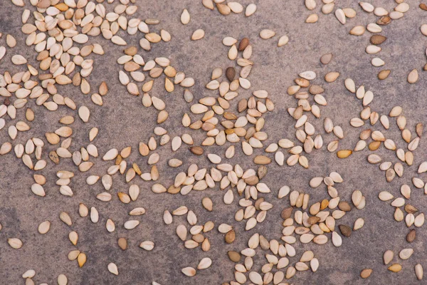 Semillas Sésamo Sobre Fondo Texturizado Comida Saludable Fibra Vegana —  Fotos de Stock