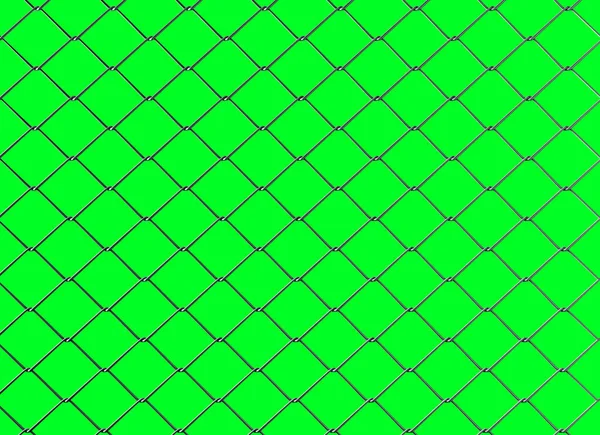 Struktura Ogrodzenia Ogniwami Łańcuchowymi Zielonym Tle — Zdjęcie stockowe