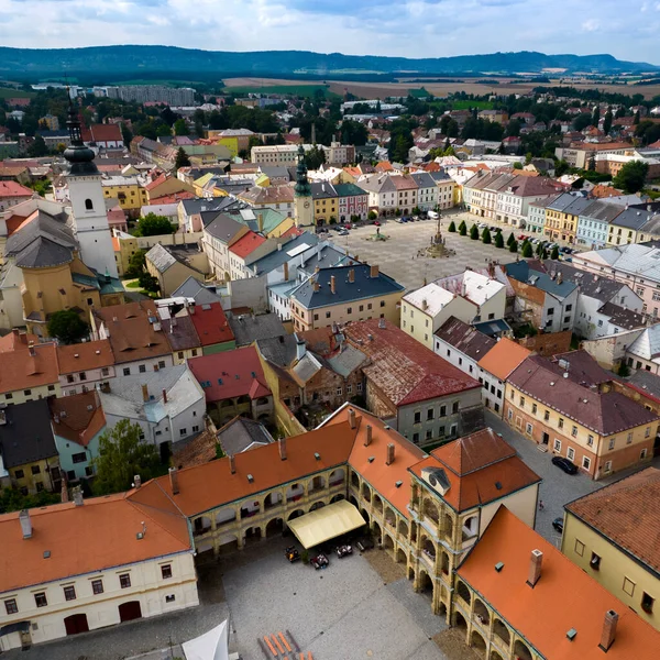 Çek Cumhuriyeti Nin Moravska Trebova Kentindeki Rönesans Kalesinin Hava Görüntüsü — Stok fotoğraf