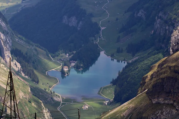 Високий Кут Огляду Мальовничого Озера Фаак Каринтії Австрія — стокове фото