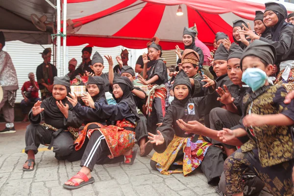 Bir Malezya Dans Müzik Grubu Georgetown Daki Kültür Festivalinde Sokakta — Stok fotoğraf