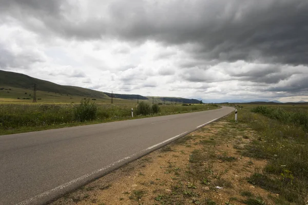 Het Landschap Van Snelweg Georgië Tijdens Het Reizen — Stockfoto