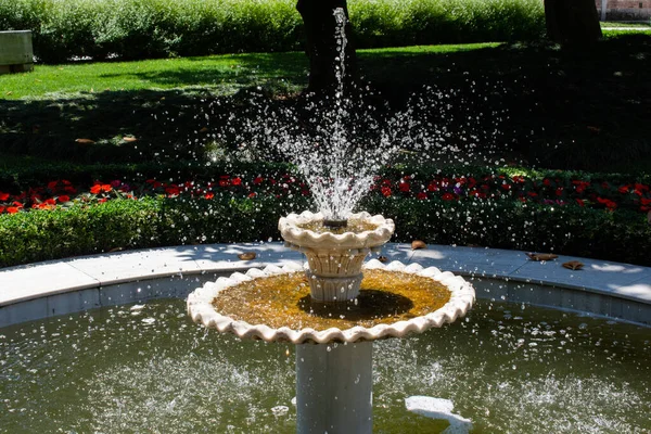 Una Fuente Parque Soleado — Foto de Stock