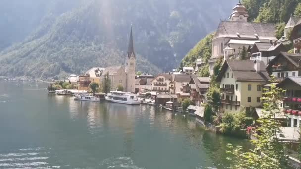 Blick Auf Den See Den Bergen — Stockvideo