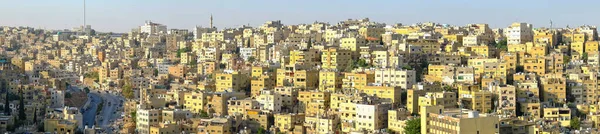 Панорама Города Амман Иордании Голубым Небом Цитадели — стоковое фото